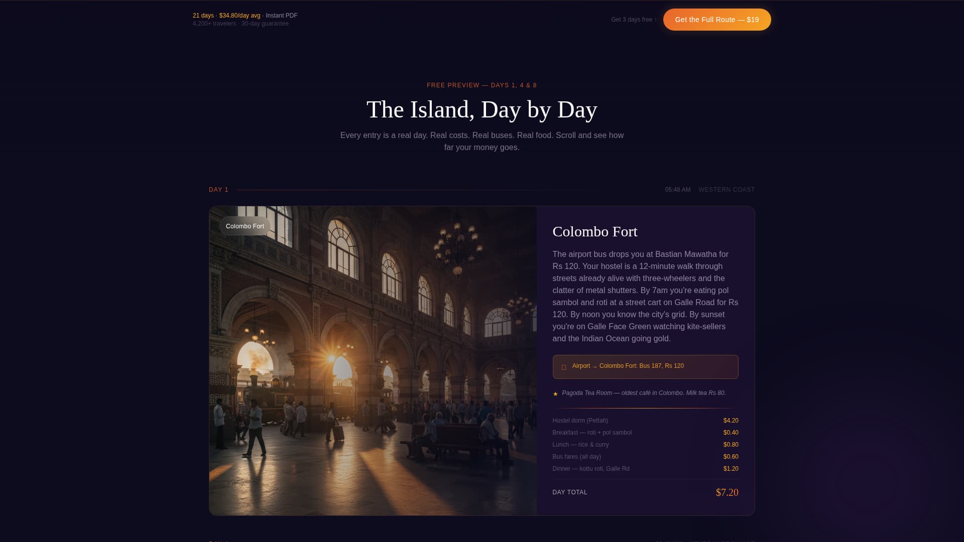 Wander - Immersive Backpacker Landing Page Template