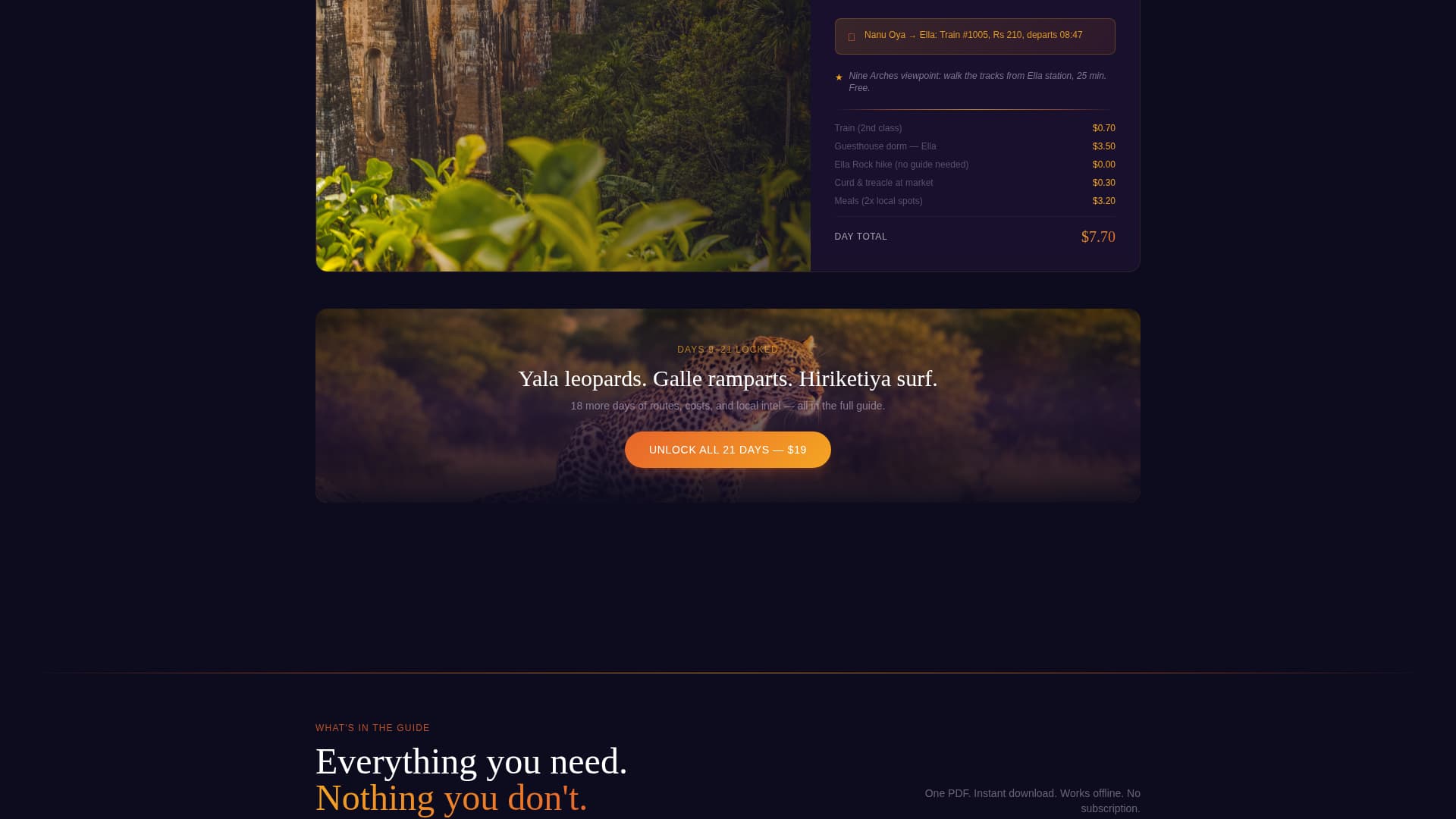 Wander - Immersive Backpacker Landing Page Template