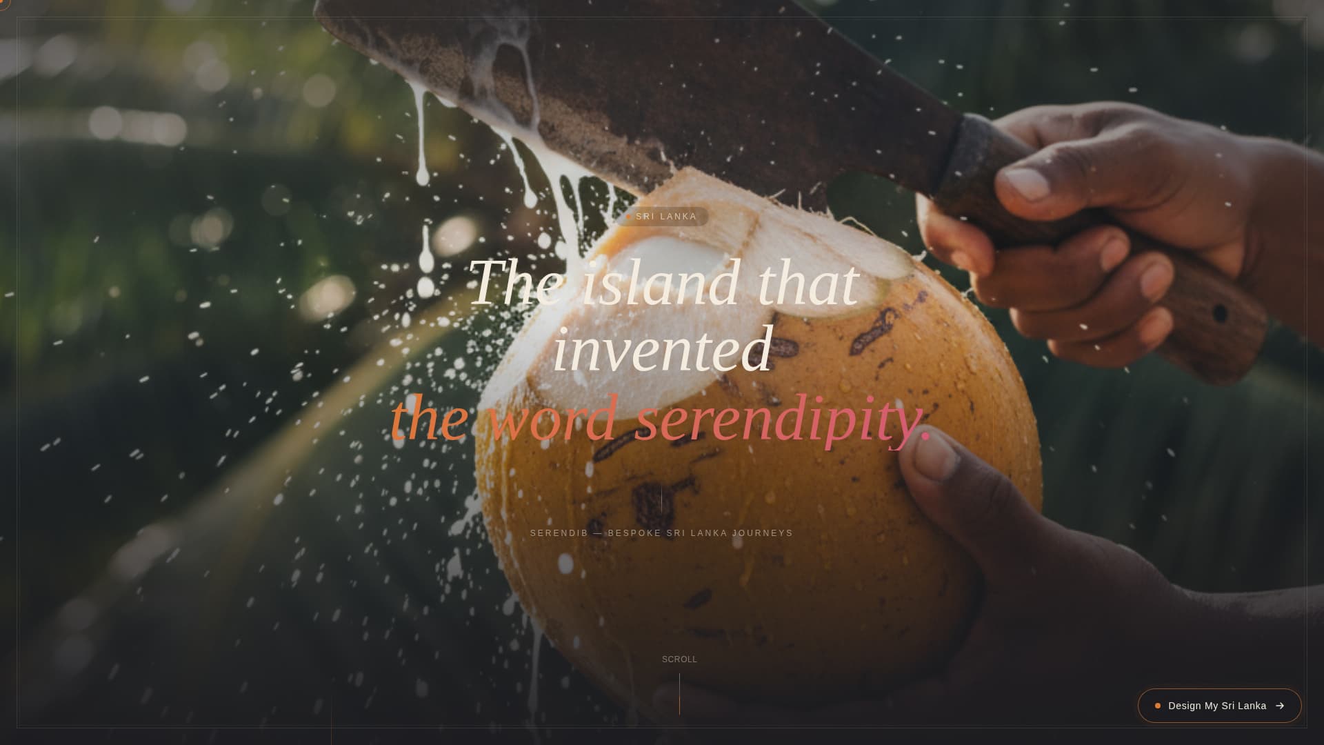 Serendib - Immersive Luxury Landing Page Template