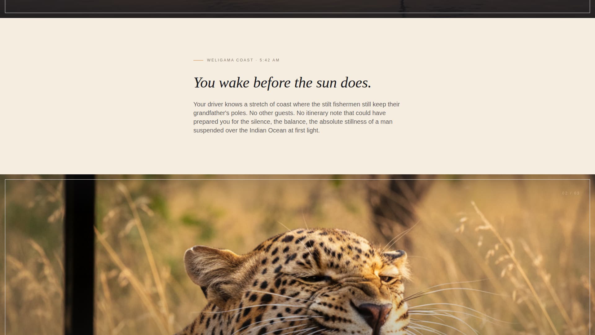 Serendib - Immersive Luxury Landing Page Template