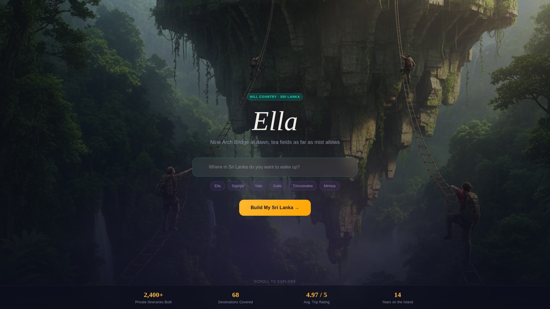 Serendib - Immersive Tour Landing Page Template