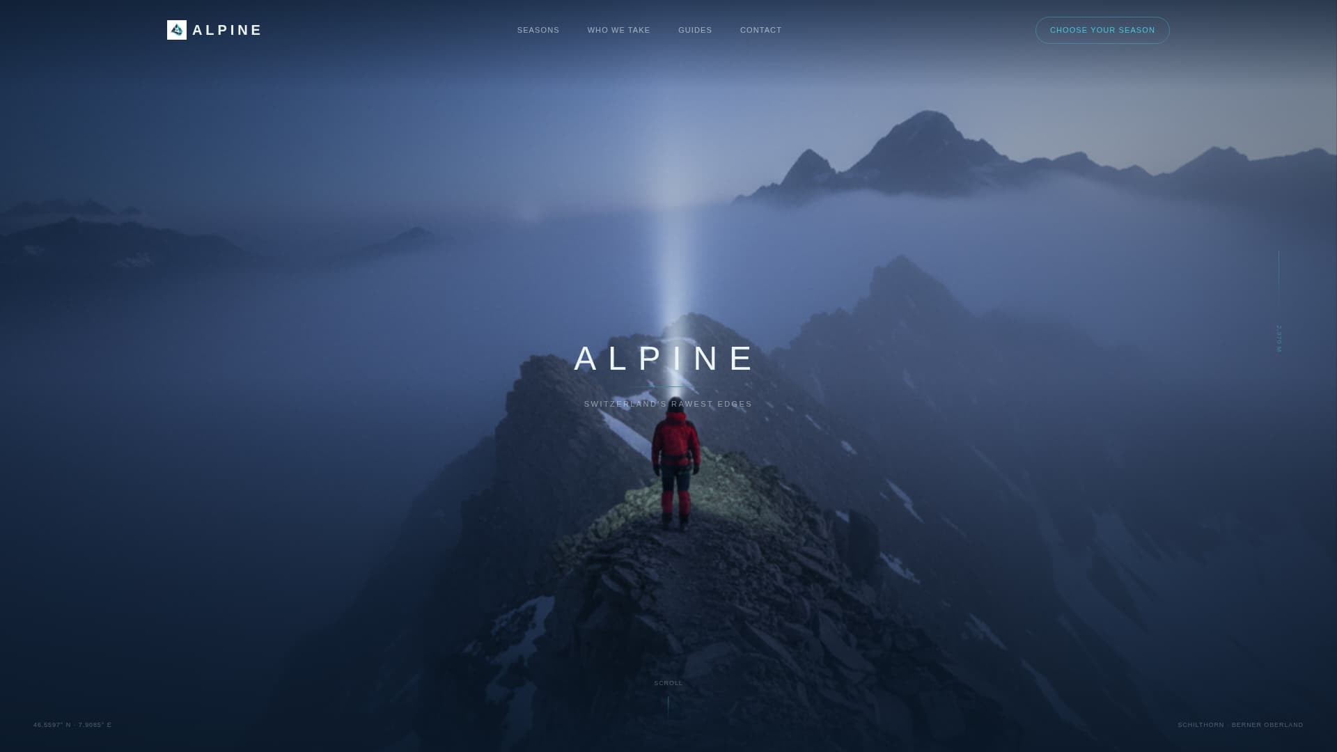 Alpine - Immersive Adventure Landing Page Template