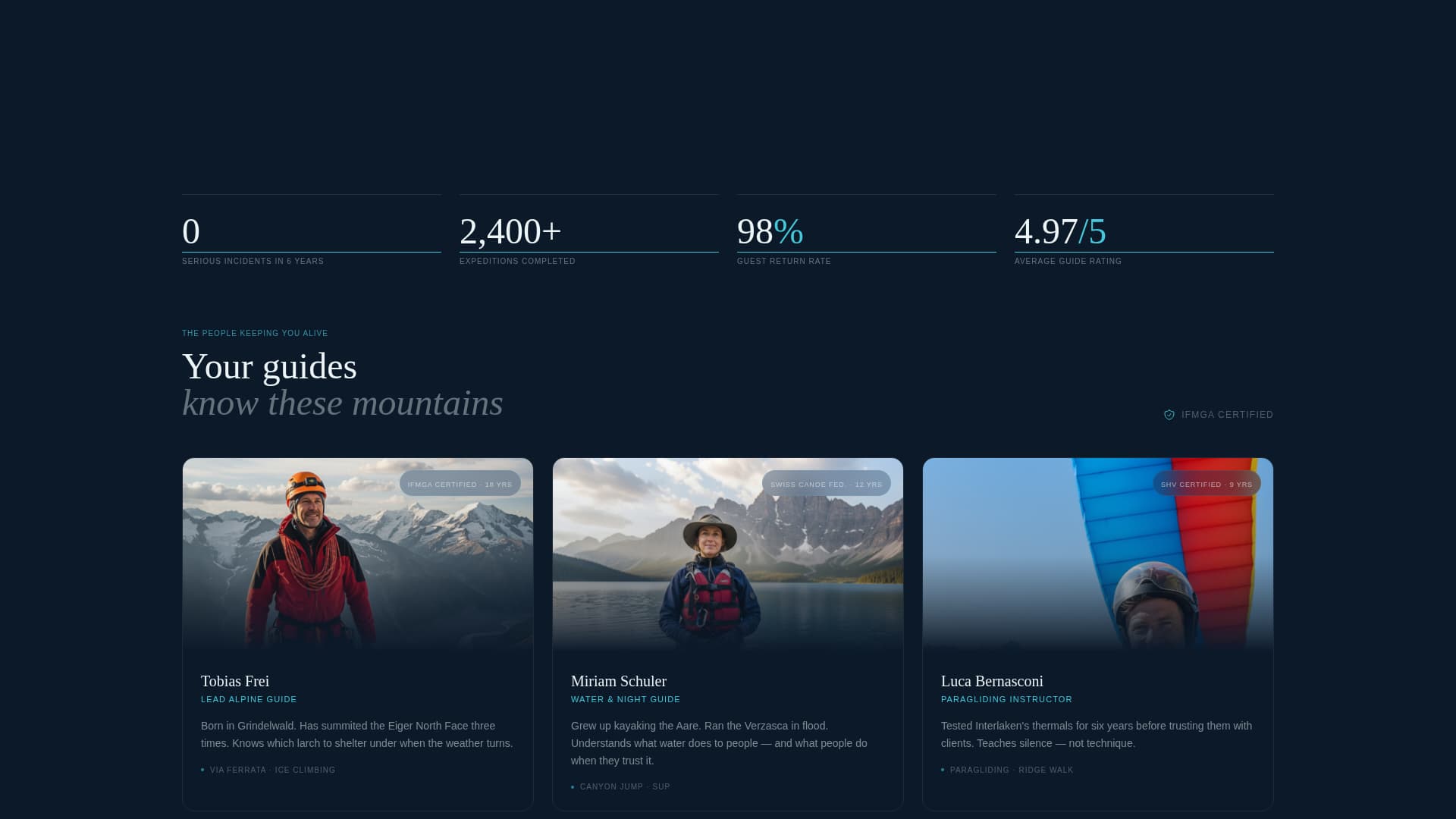 Alpine - Immersive Adventure Landing Page Template
