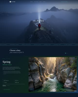 Alpine - Immersive Adventure Landing Page Template