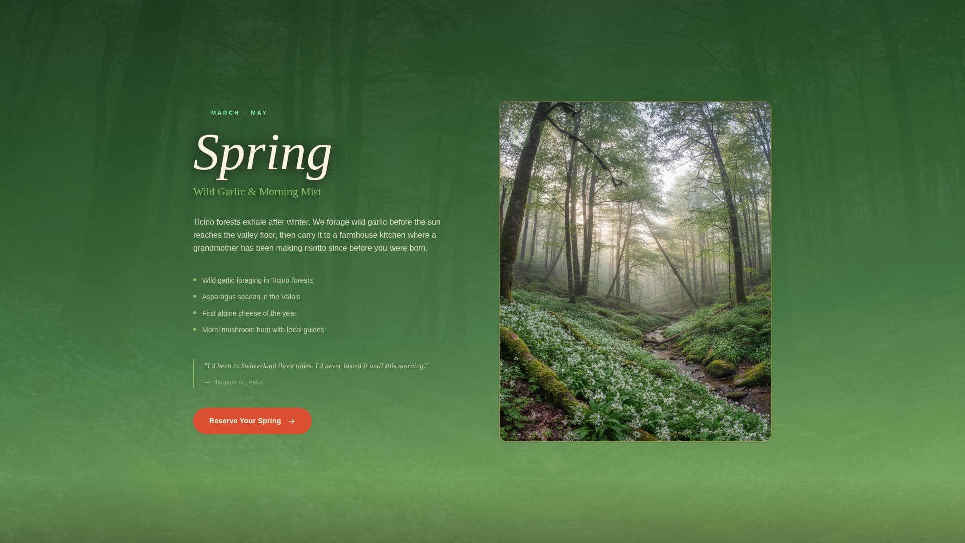Fondue - Immersive Culinary Landing Page Template