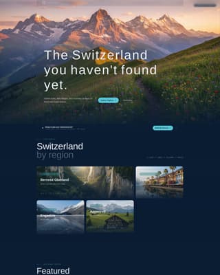 Switzerland Travel Specialist Booking Website Template