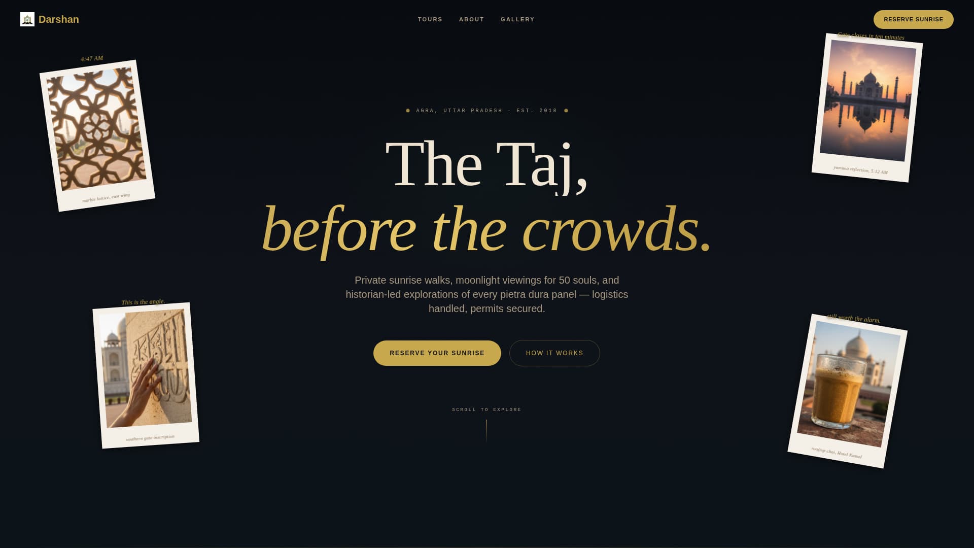 Darshan - Immersive Heritage Landing Page Template