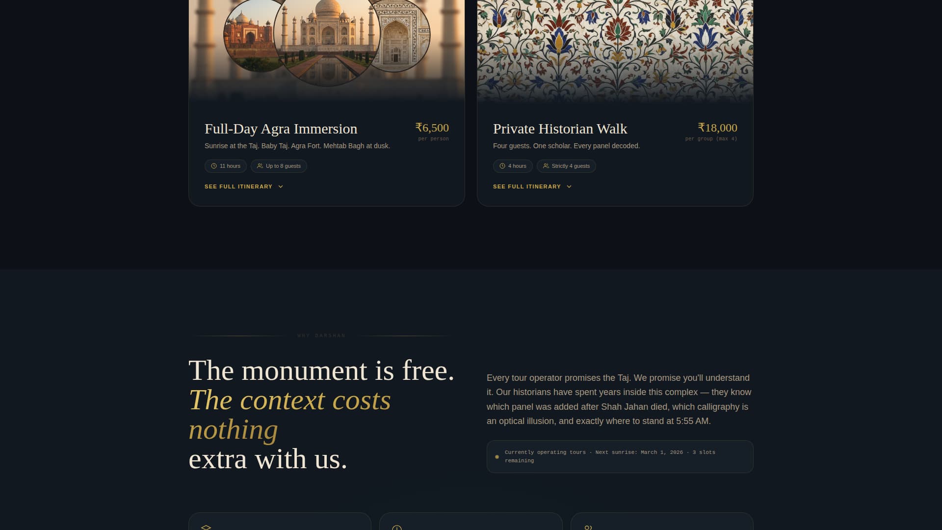 Darshan - Immersive Heritage Landing Page Template
