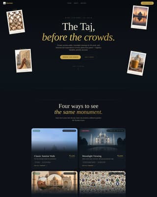 Cultural & Heritage Tourism Booking Website Template