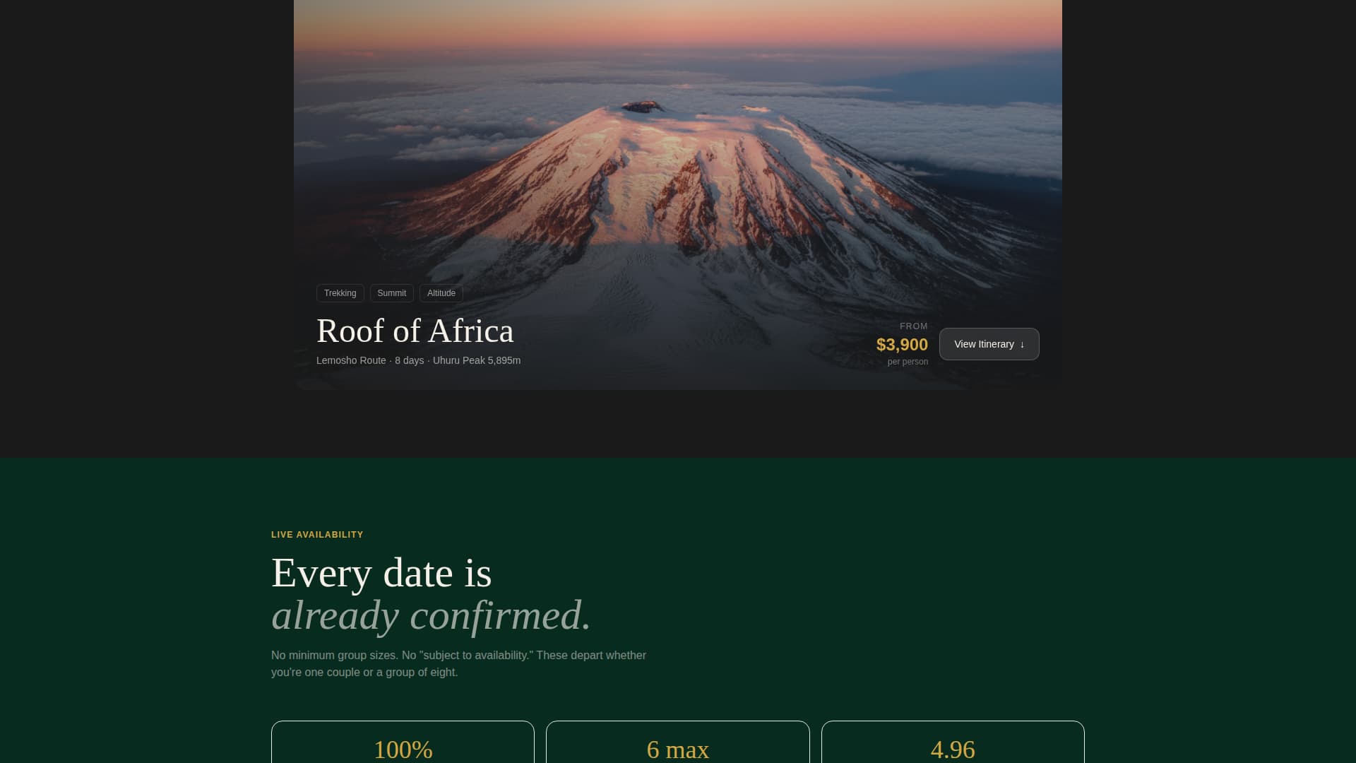 Trek Safari — Adventure Landing Page Template