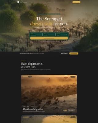Tanzania Travel Specialist Booking Website Template