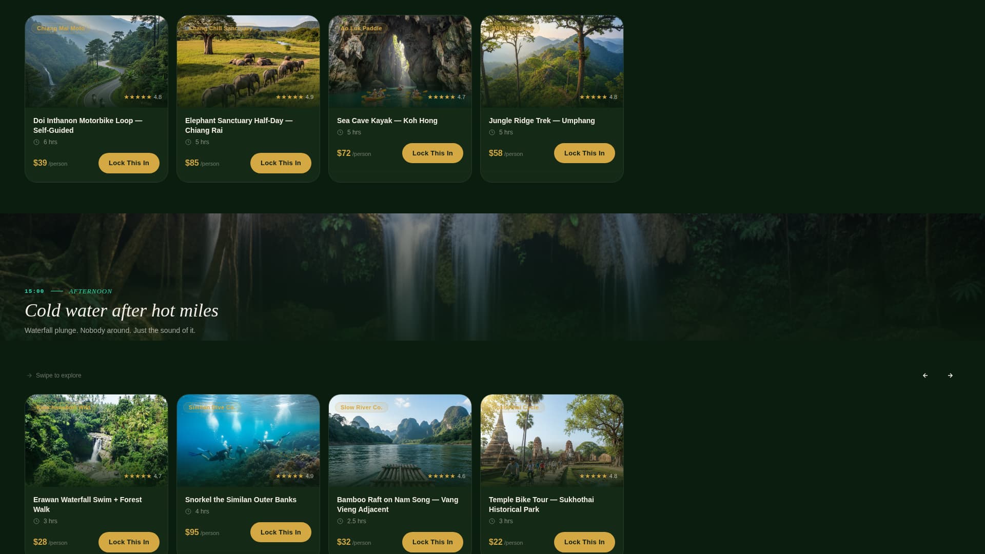 Wander - Immersive Adventure Landing Page Template