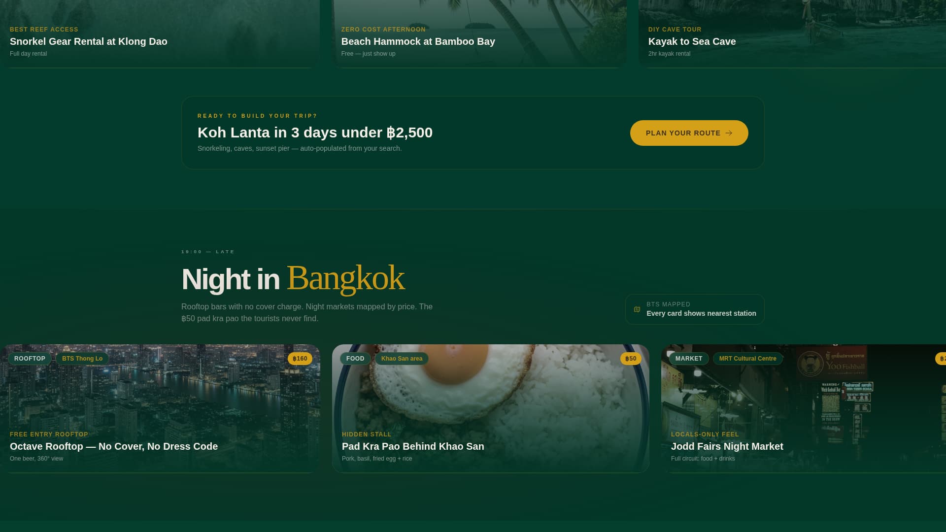 Roam - Immersive Backpacker Landing Page Template