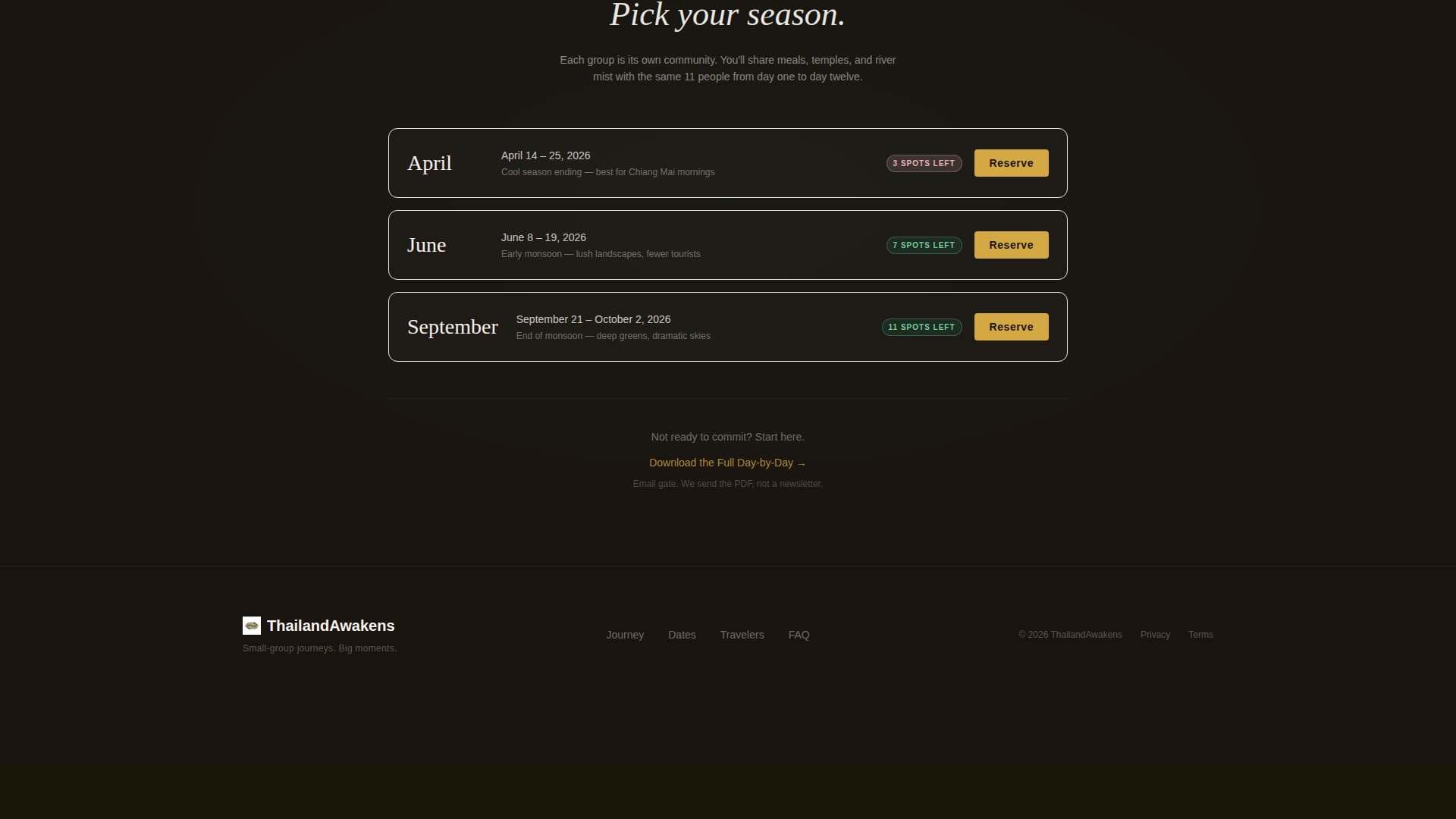 Sawadee - Immersive Cultural Landing Page Template