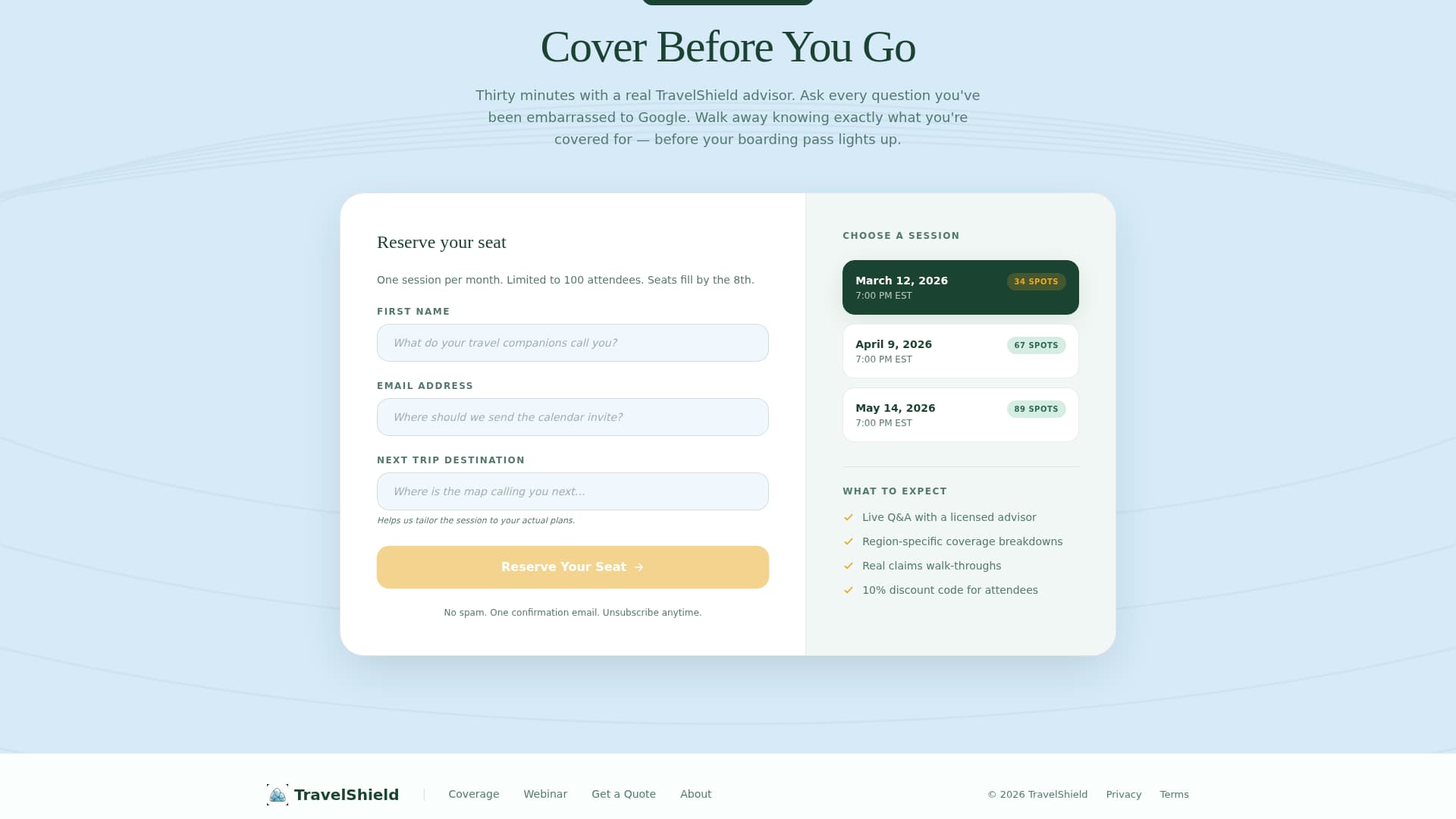 Passage - Adventurous Insurance Landing Page Template