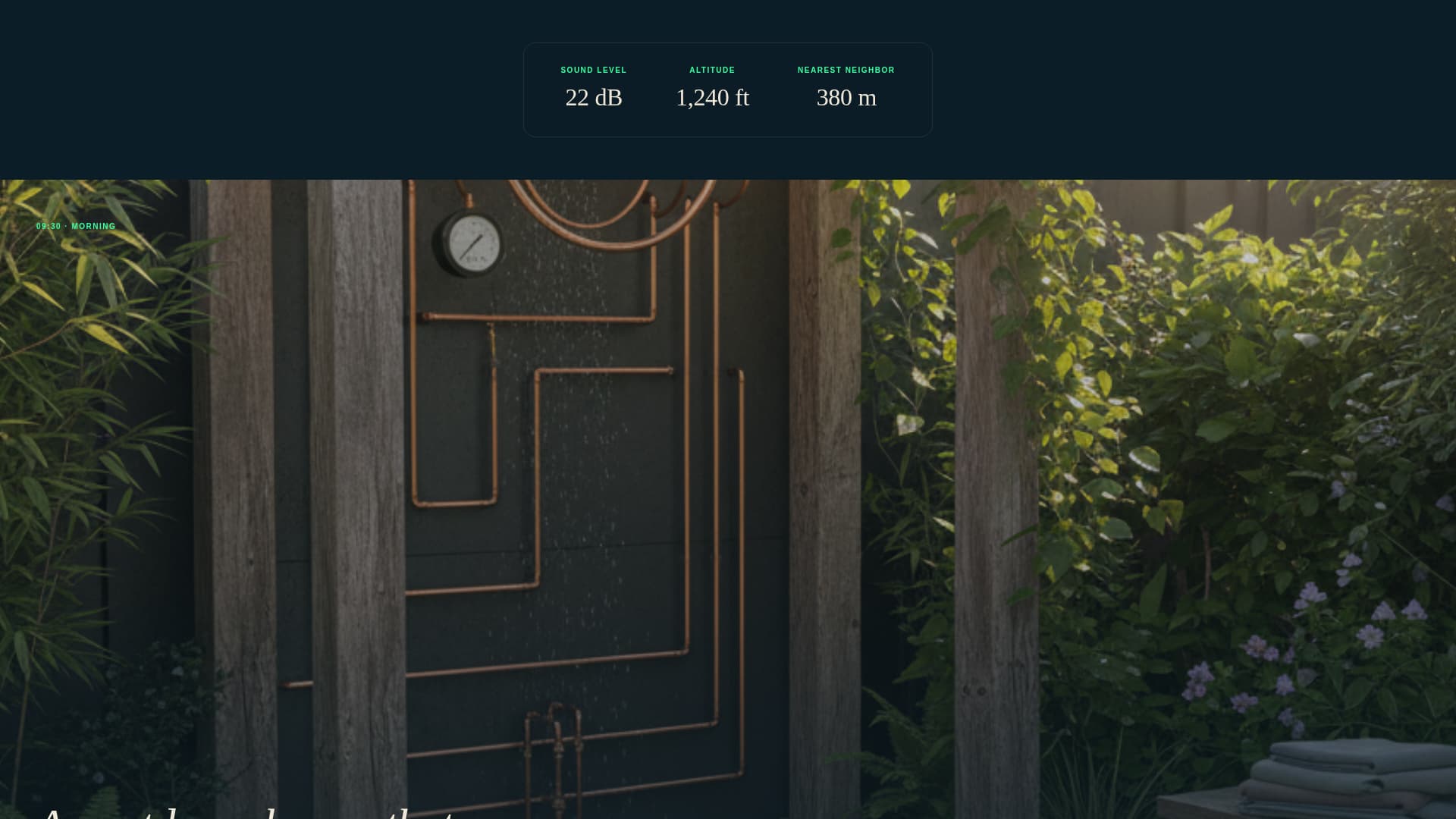 Canopy - Immersive Glamping Landing Page Template