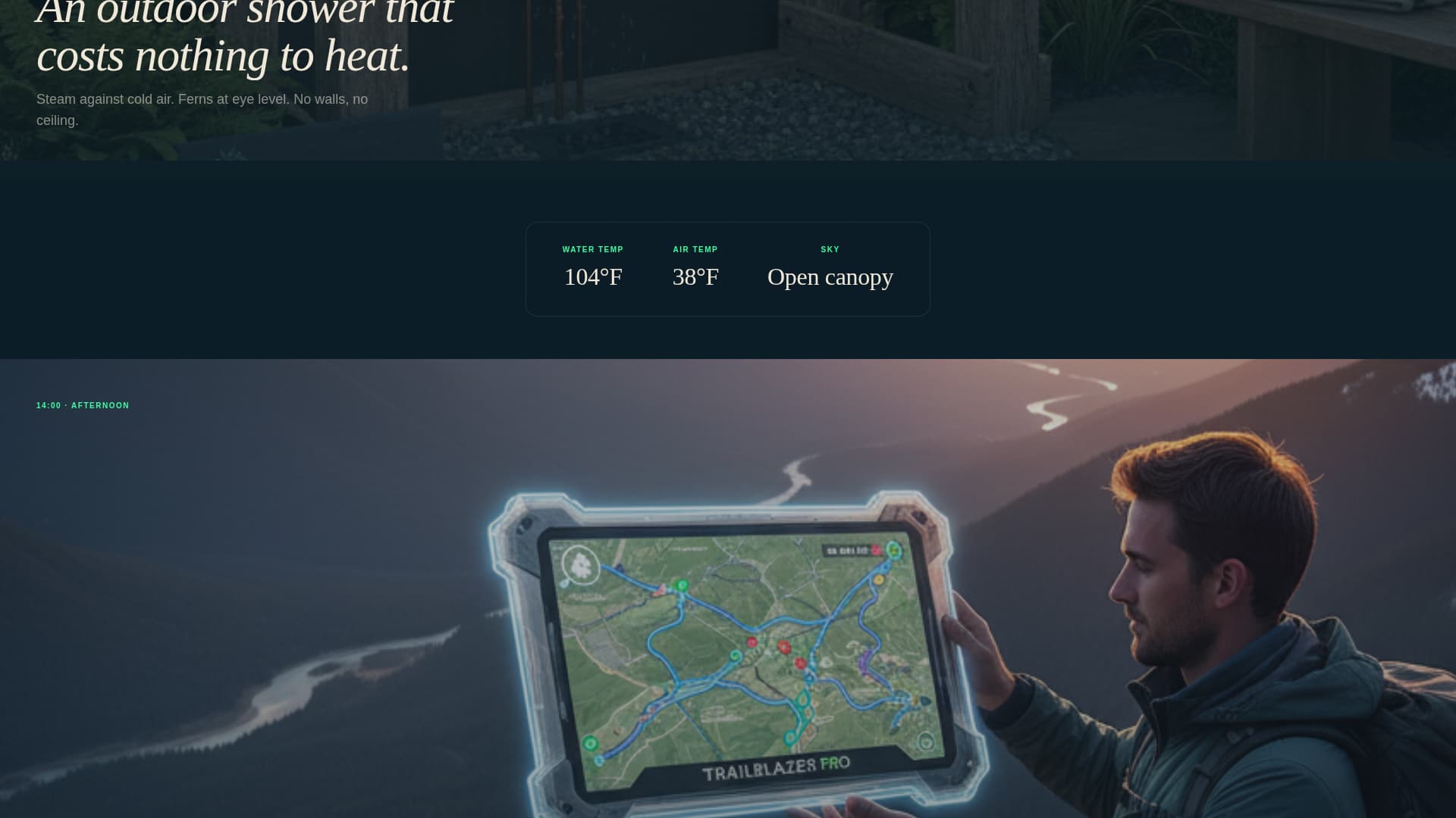 Canopy - Immersive Glamping Landing Page Template