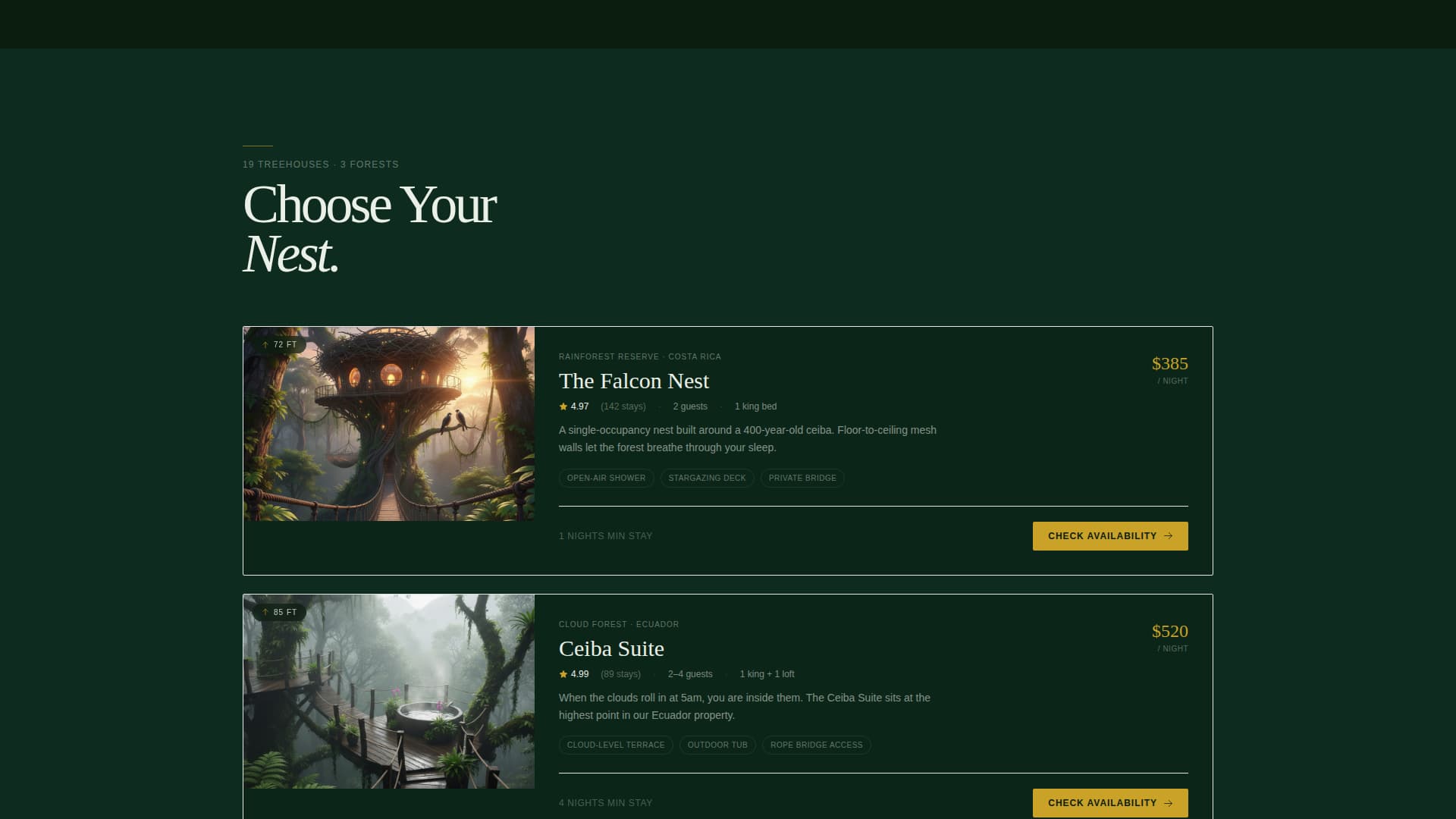 Canopy - Immersive Treehouse Landing Page Template