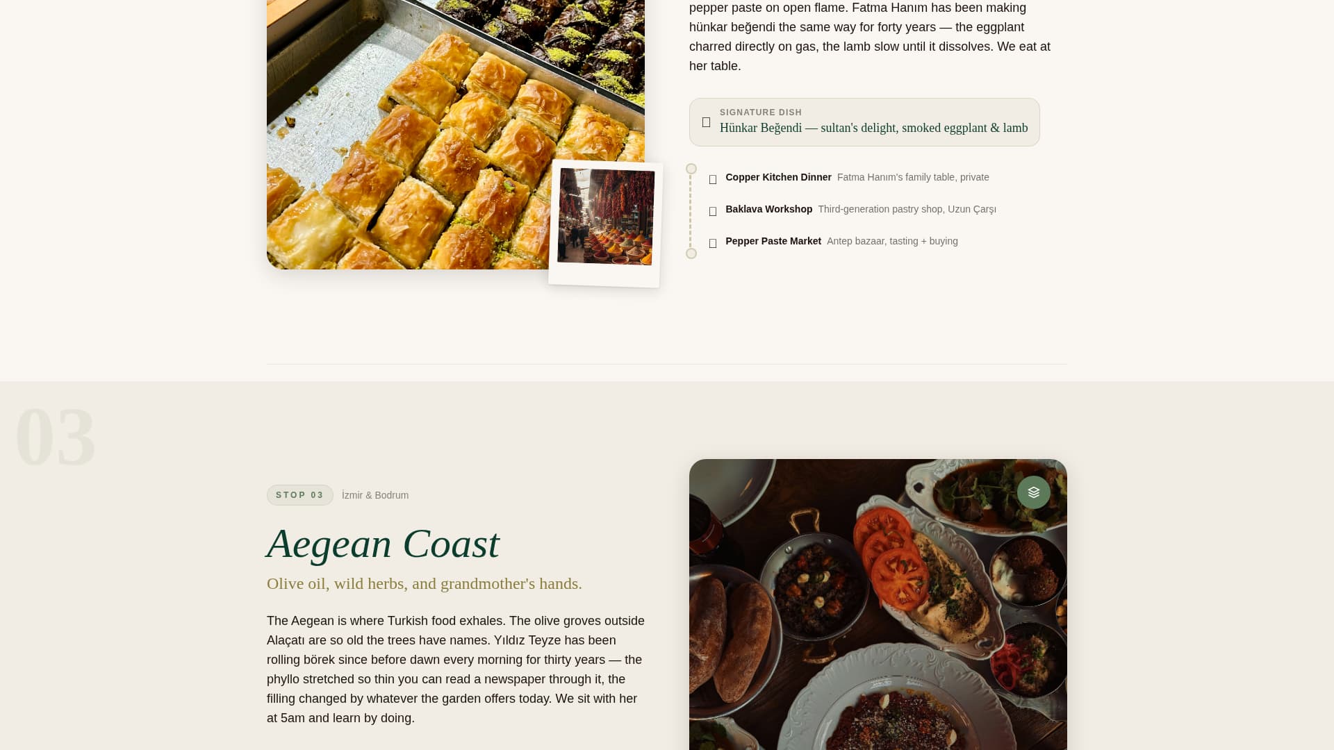 Sofra - Immersive Culinary Landing Page Template