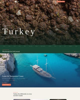 Turkey Travel Booking Website Template