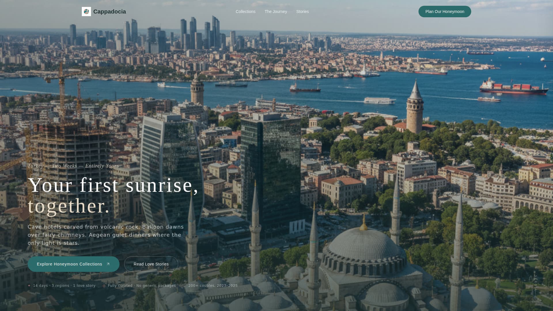 Cappadocia - Enchanting Honeymoon Landing Page Template