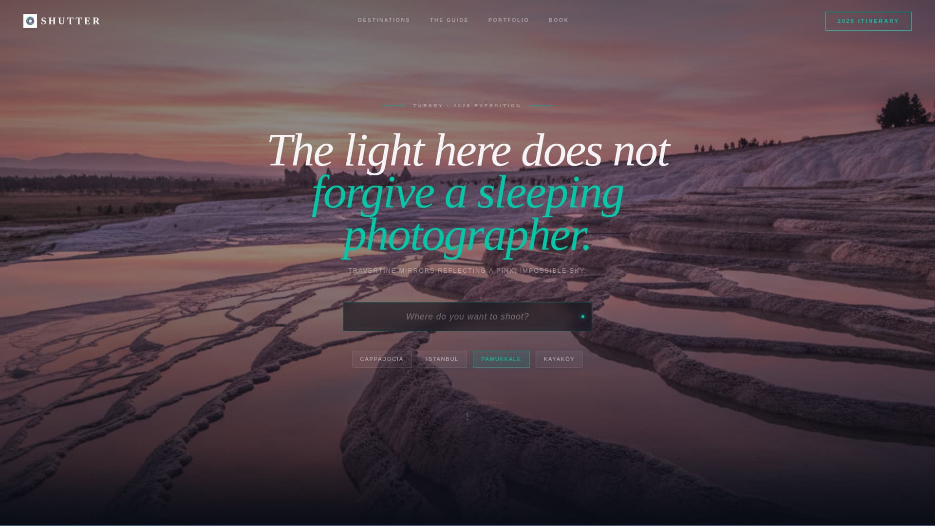 Capture — Immersive Studio Landing Page Template