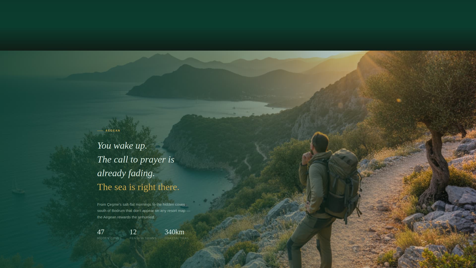 Keif - Immersive Solo Travel Landing Page Template
