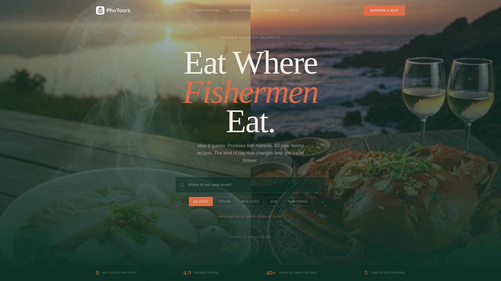 Pho - Immersive Culinary Landing Page Template