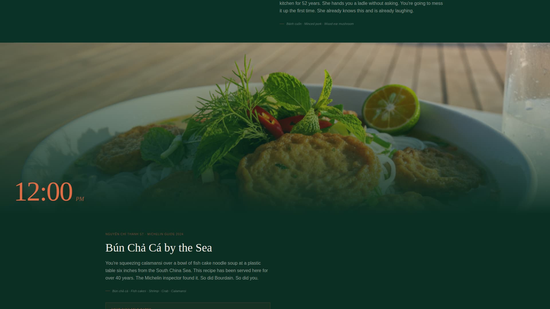 Pho - Immersive Culinary Landing Page Template