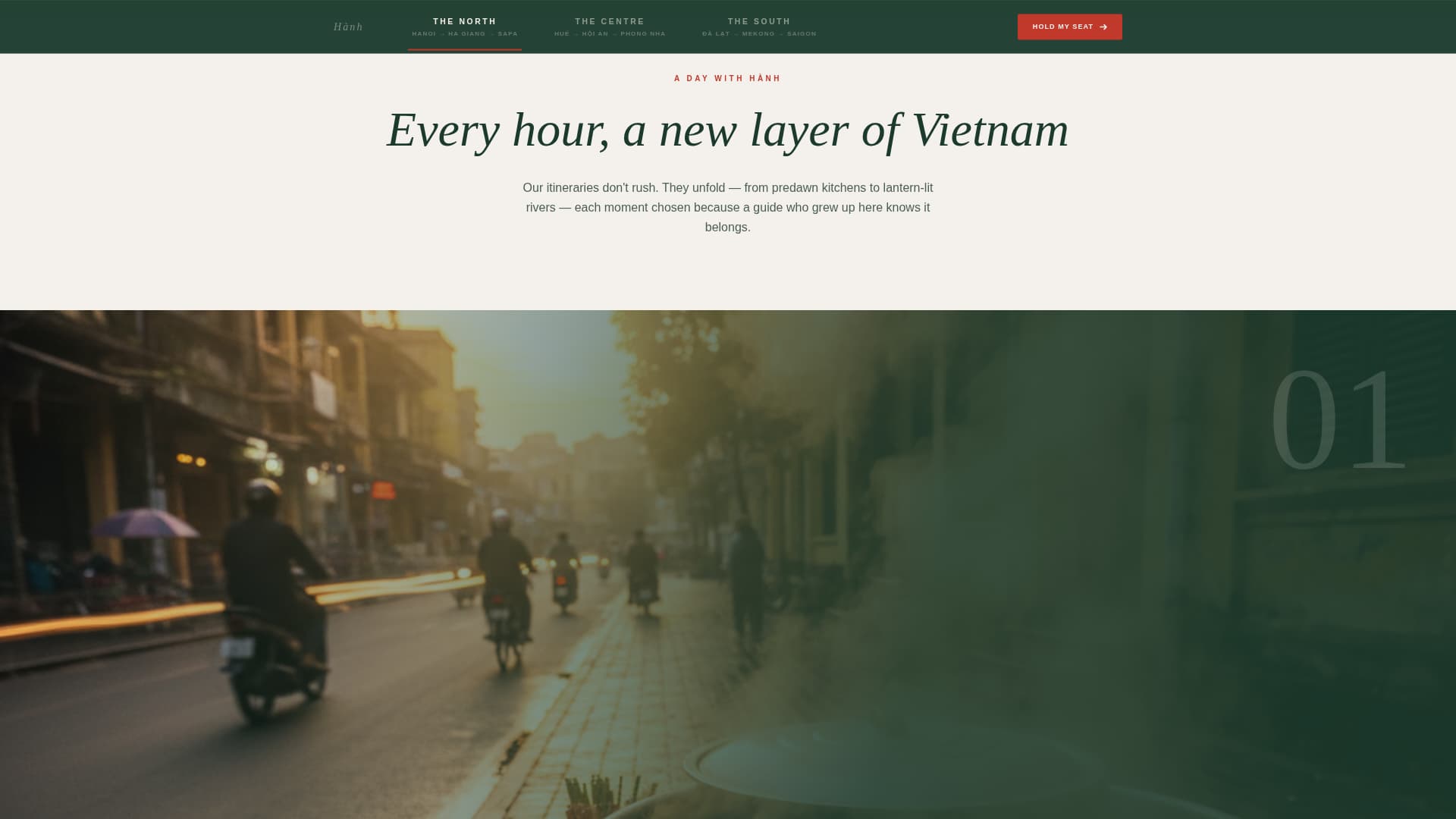 Hnh - Immersive Vietnam Landing Page Template