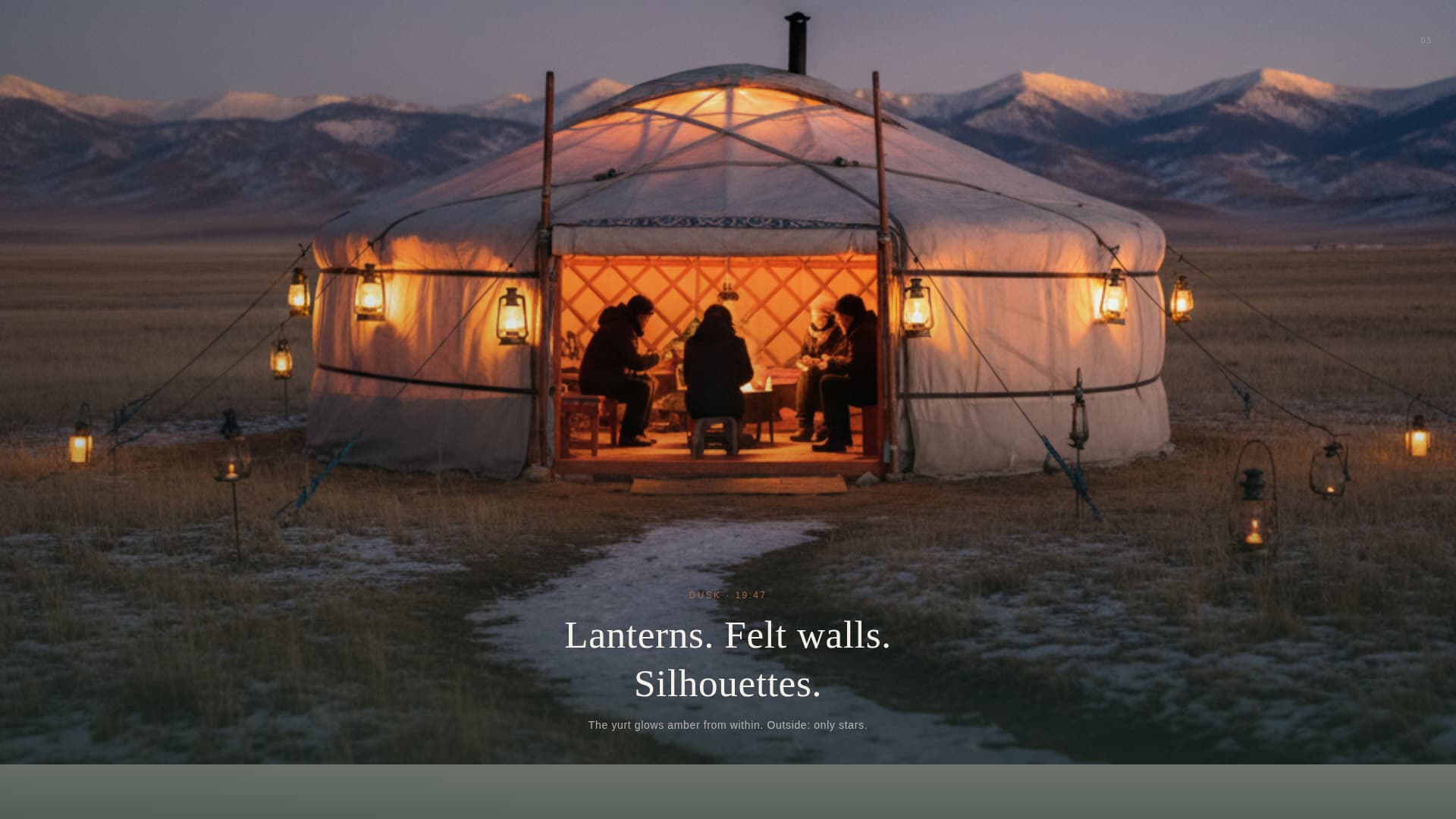 Yurt - Immersive Nomad Landing Page Template