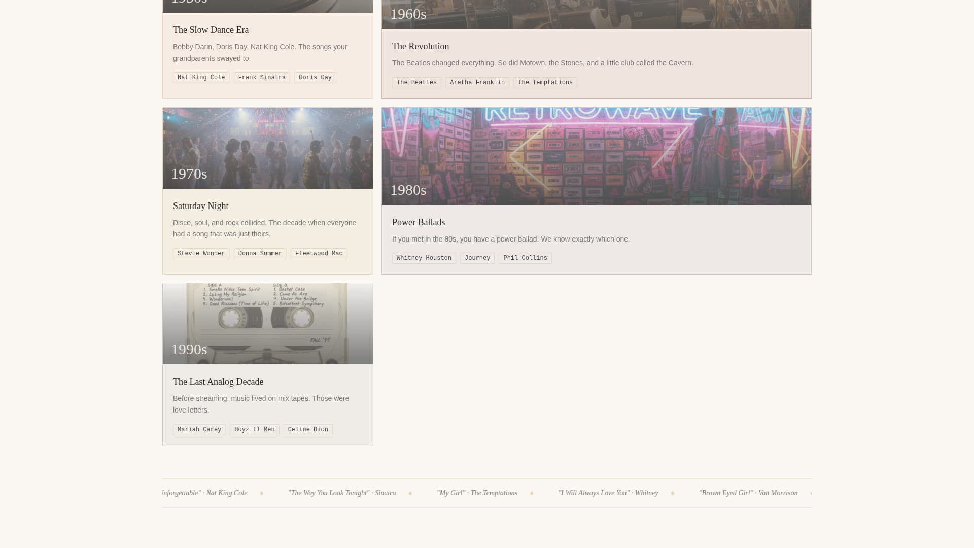 Setlist - Timeless Anniversary Landing Page Template