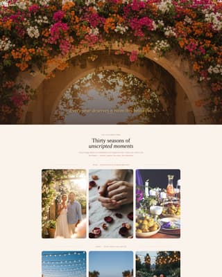 Anniversary Event Advanced Booking Website Template