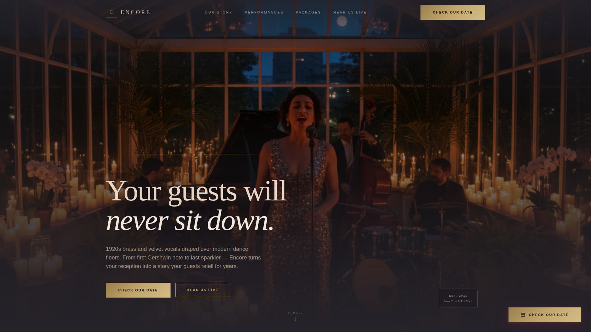 Encore - Captivating Wedding Landing Page Template