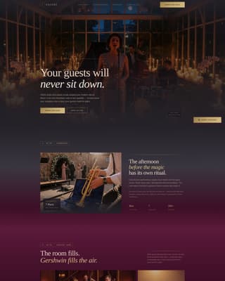 Art Deco Wedding Booking Website Template