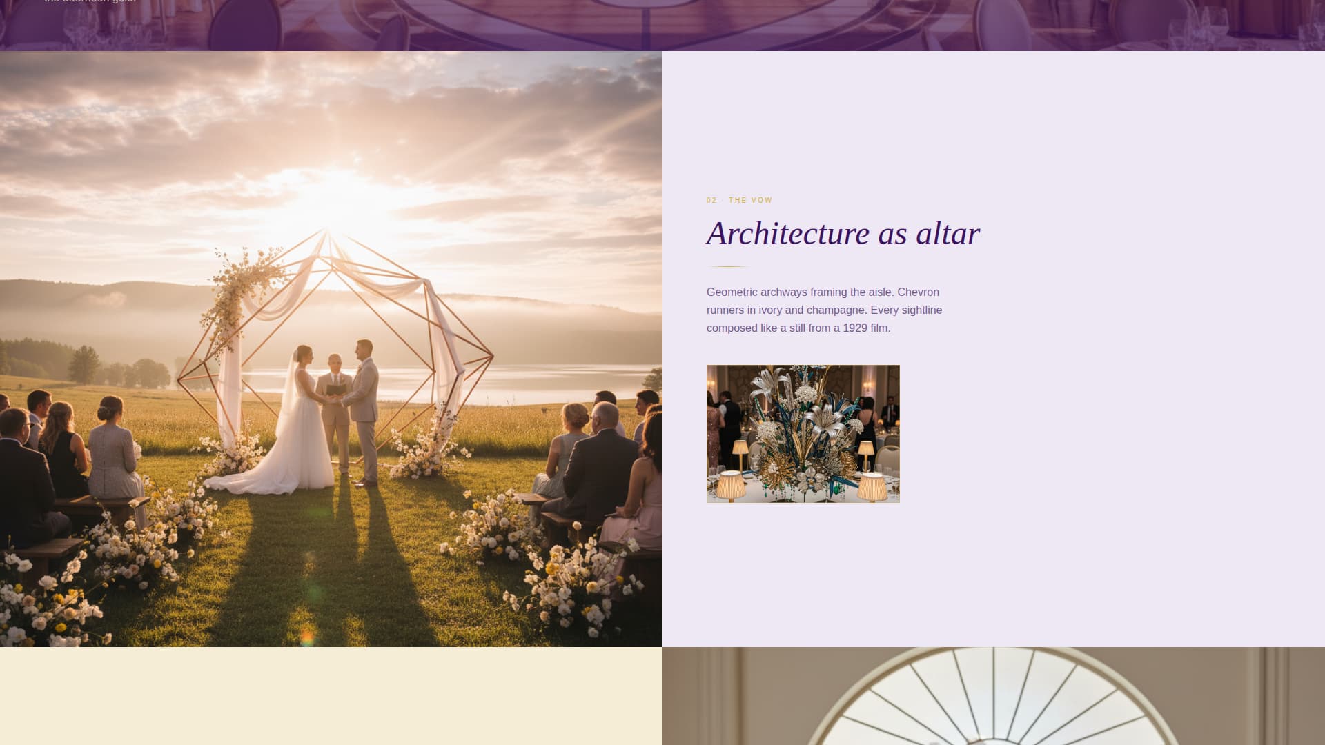 Gilded - Cinematic Wedding Landing Page Template