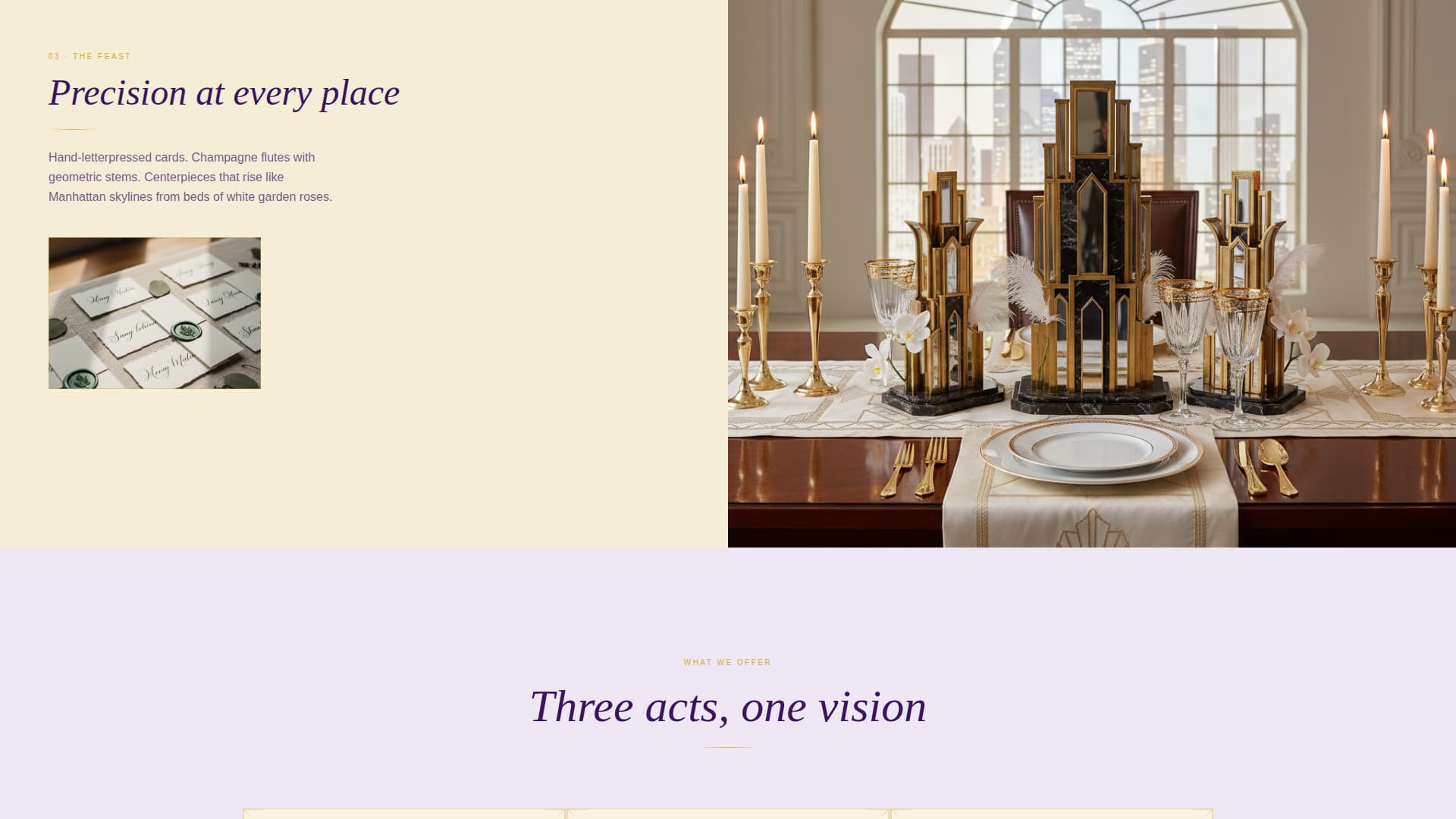 Gilded - Cinematic Wedding Landing Page Template