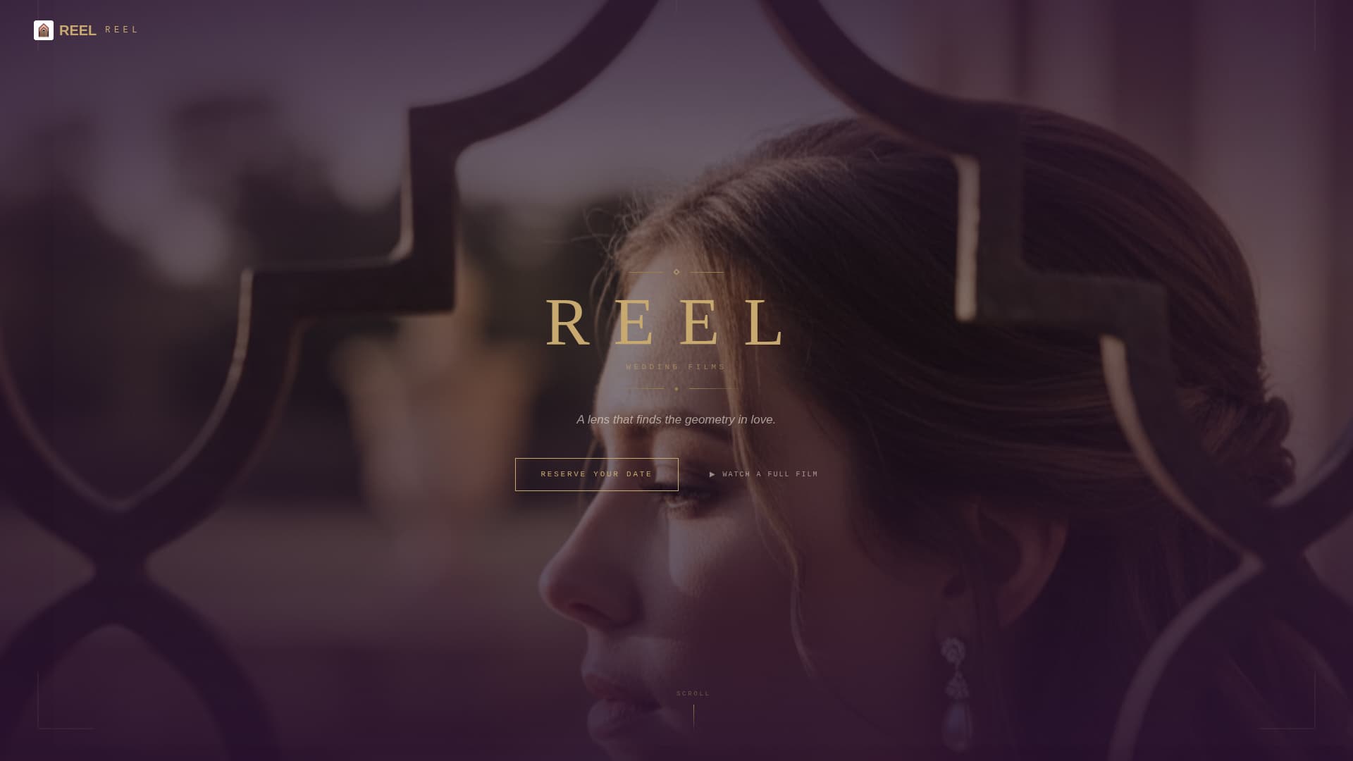 Reel - Cinematic Wedding Landing Page Template