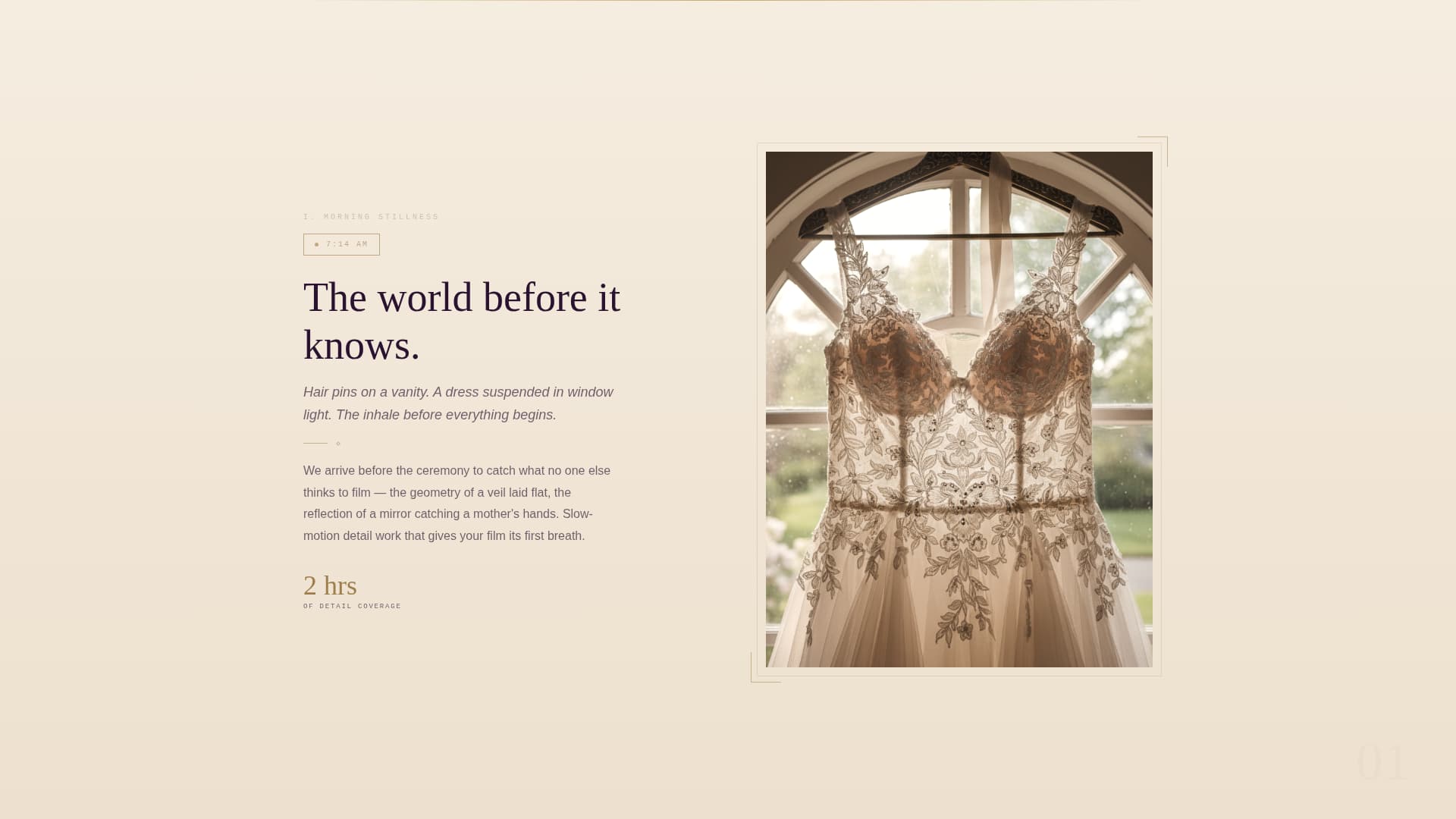 Reel - Cinematic Wedding Landing Page Template