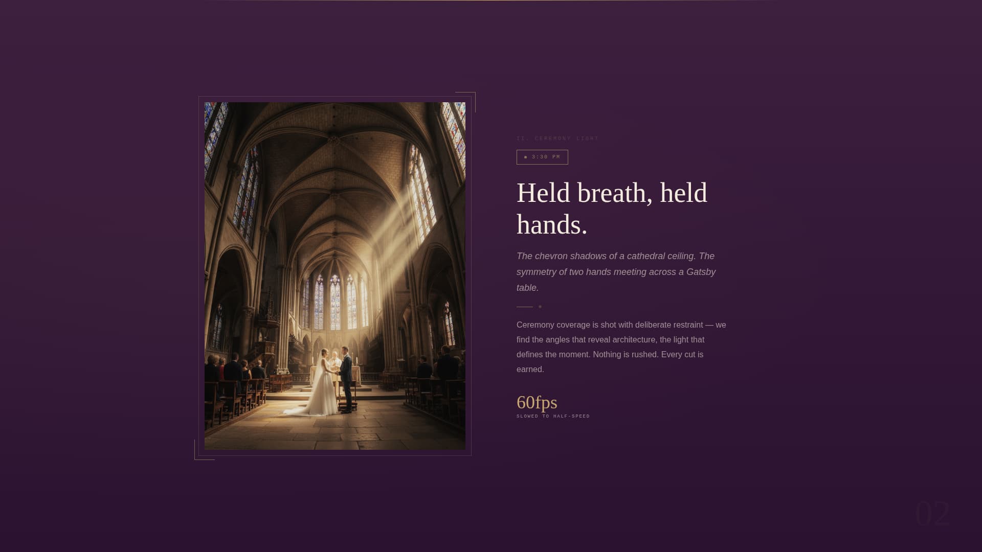 Reel - Cinematic Wedding Landing Page Template