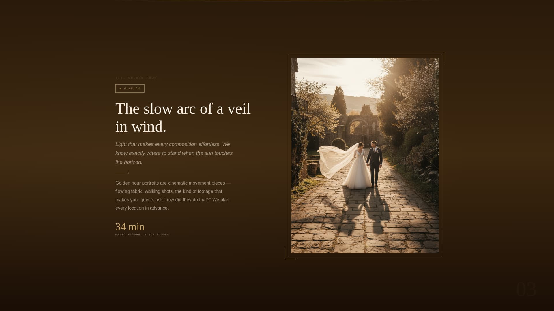 Reel - Cinematic Wedding Landing Page Template