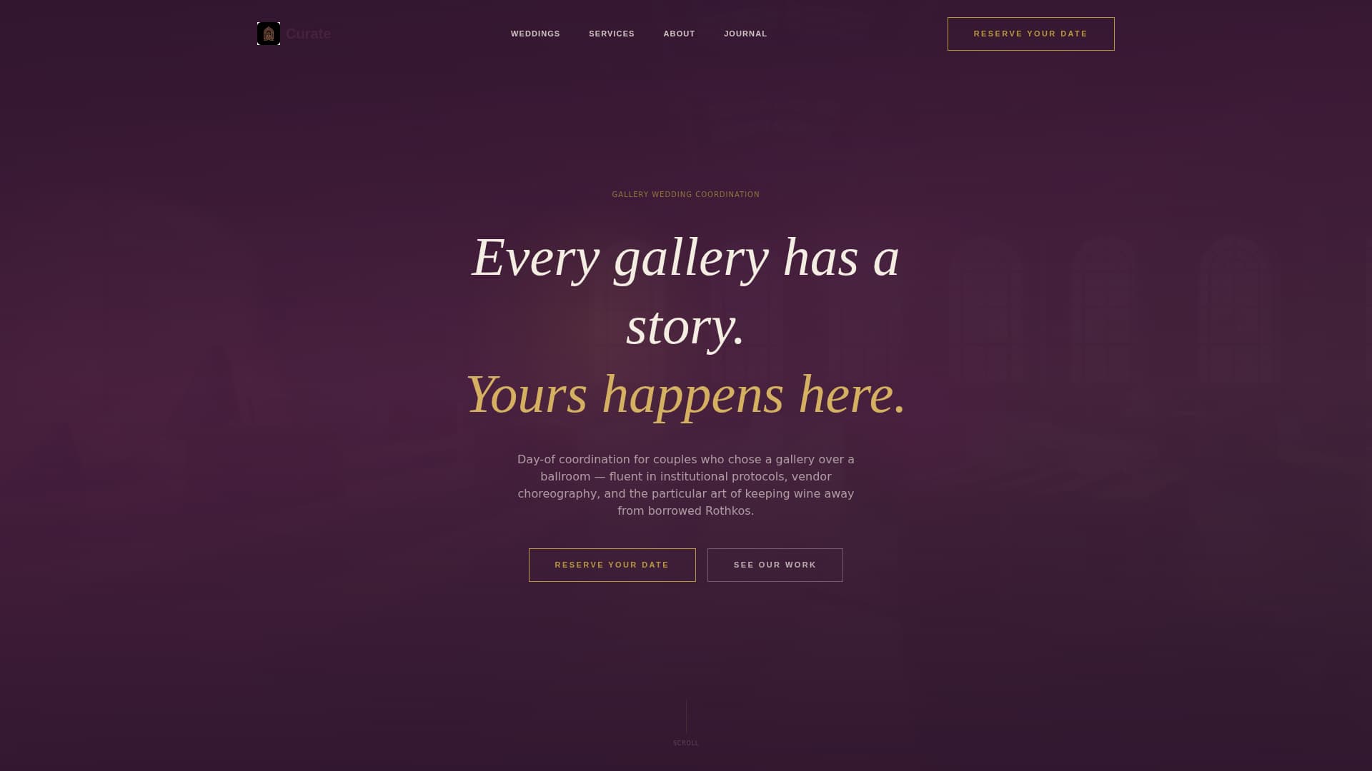 Curate - Heritage Coordinator Landing Page Template