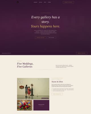 Wedding Venue Specialist Booking Website Template