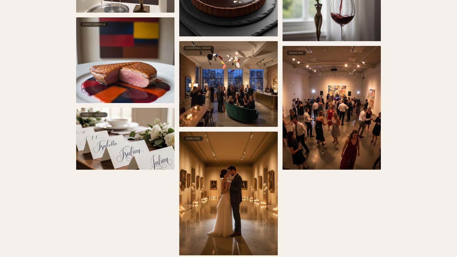 Curate - Artful Wedding Venue Landing Page Template