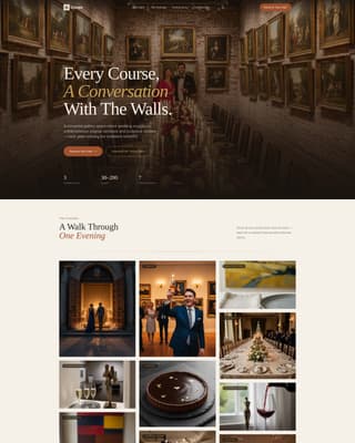 Curate - Artful Wedding Venue Landing Page Template