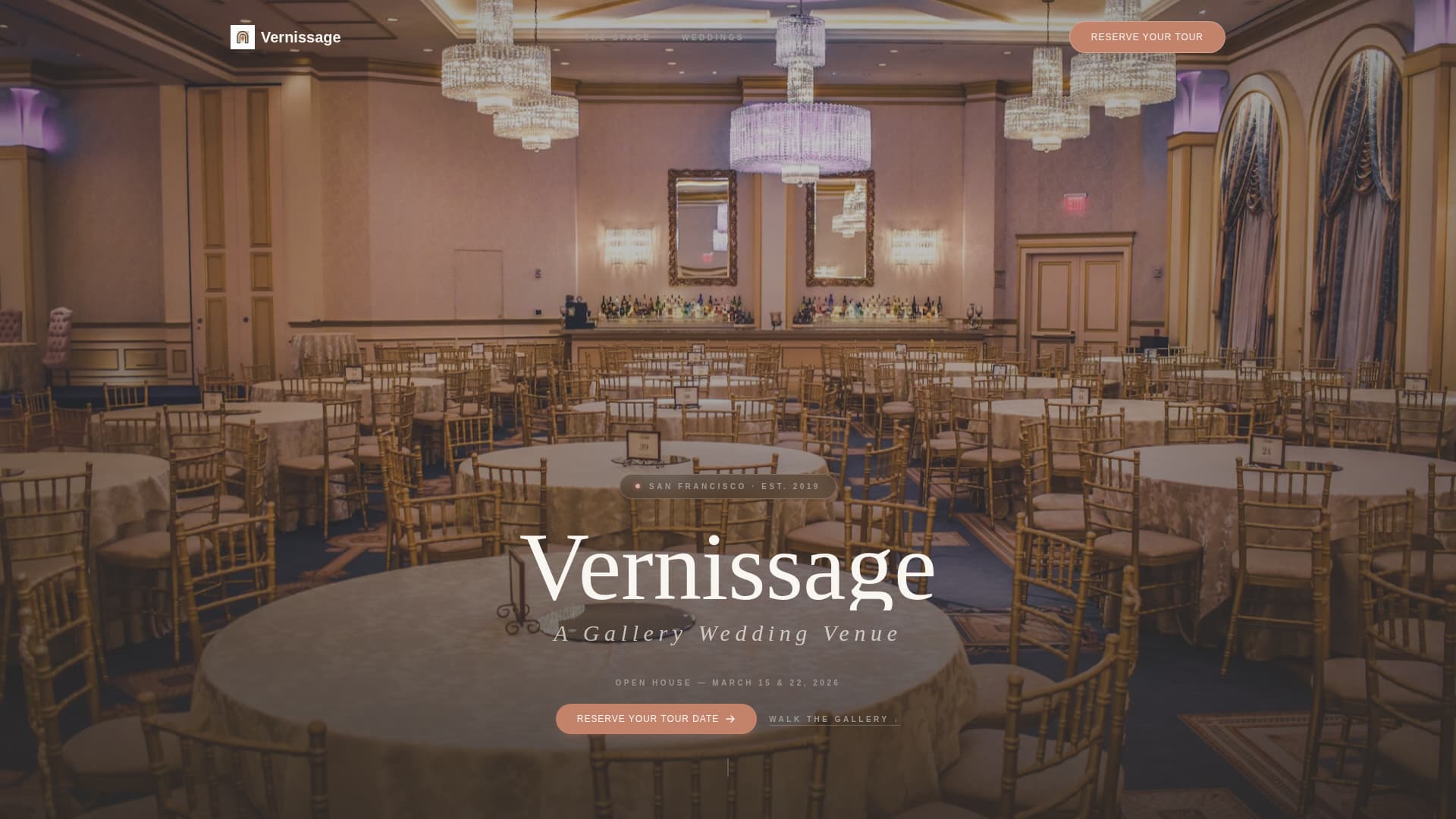 Vernissage - Curated Wedding Landing Page Template