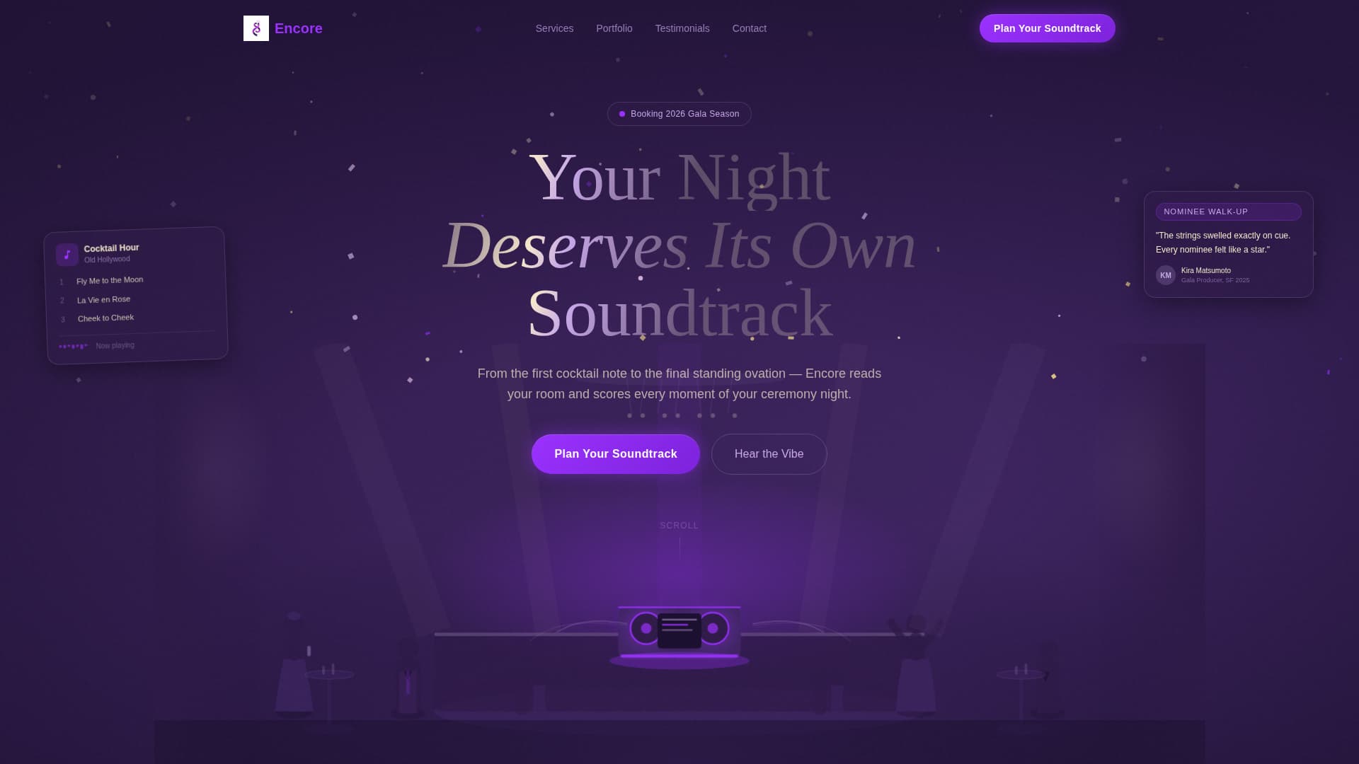 Encore - Captivating Awards Ceremony Landing Page Template
