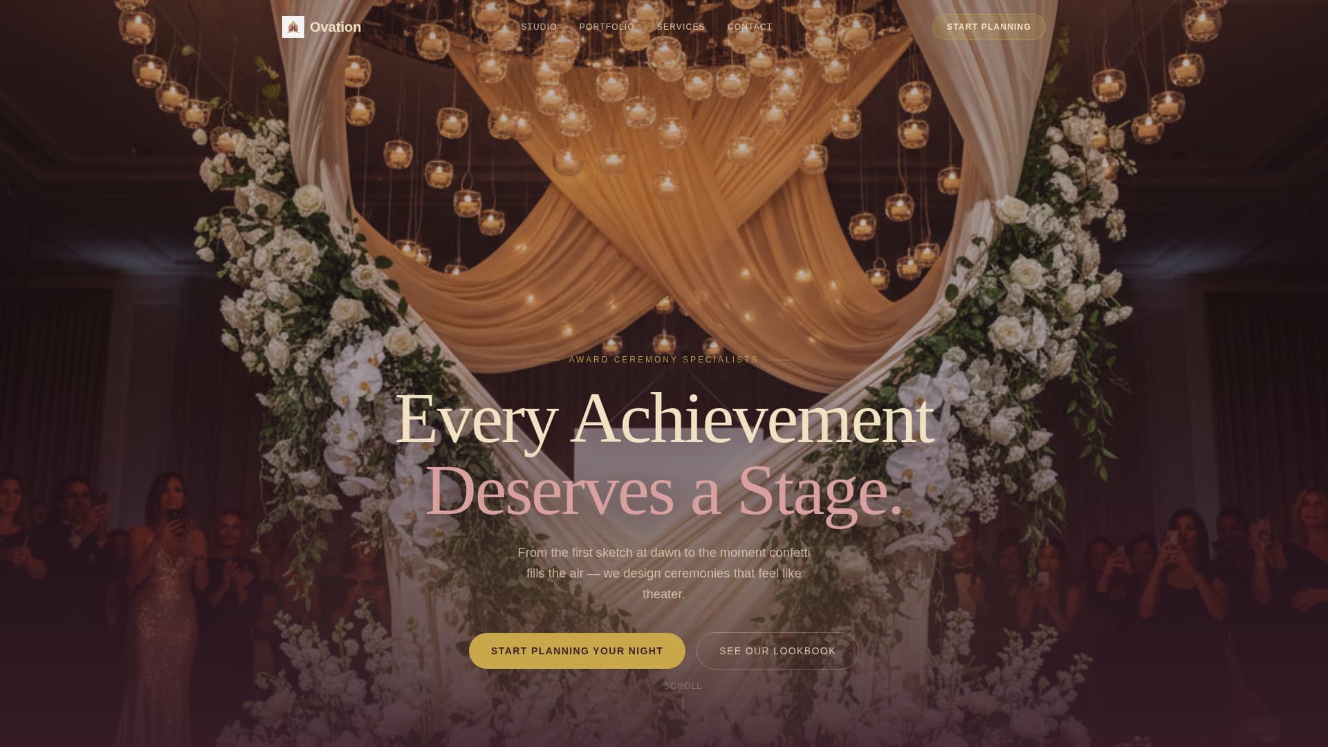 Ovation - Elegant Ceremony Landing Page Template