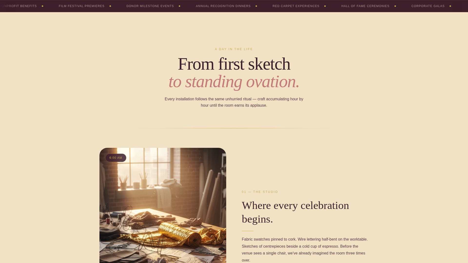 Ovation - Elegant Ceremony Landing Page Template