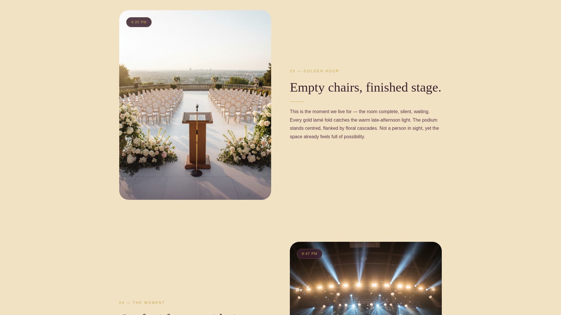 Ovation - Elegant Ceremony Landing Page Template
